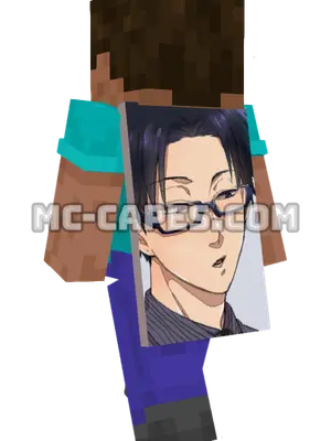 Hirotaka Nifuji Minecraft cape worn on a player