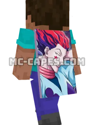 Hisoka Morow Minecraft cape worn on a player