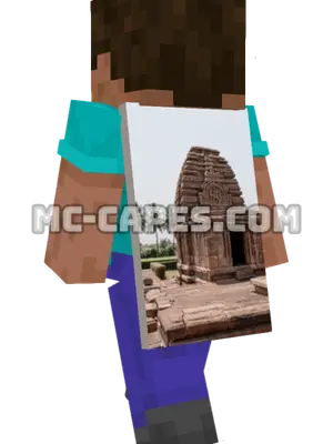 Historic Temple Carvings Minecraft cape worn on a player