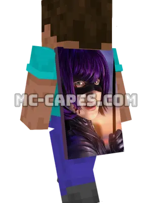 Hit-Girl Minecraft cape worn on a player
