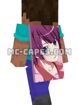 Hitagi Senjougahara Minecraft cape worn on a player