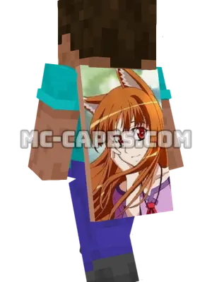 Holo Minecraft cape worn on a player