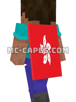 Hong Kong Flag Minecraft cape worn on a player