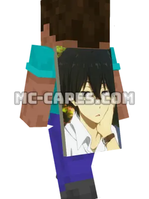 Houtarou Oreki Minecraft cape worn on a player