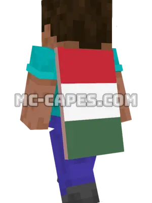 Hungary Flag Minecraft cape worn on a player
