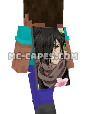 Hyakkimaru Minecraft cape worn on a player