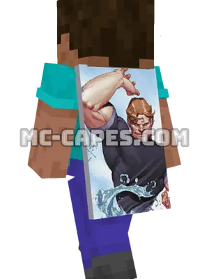 Hydro-Man Minecraft cape worn on a player