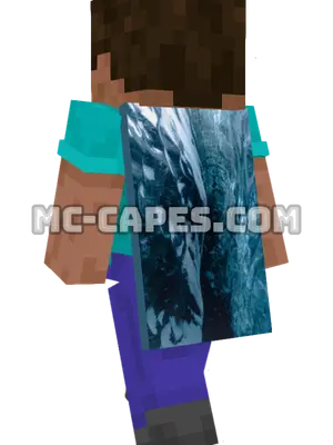Icelandic Ice Cave Minecraft cape worn on a player