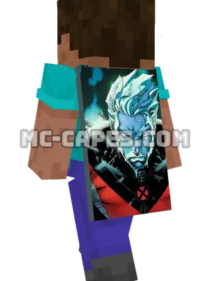 Iceman Minecraft cape worn on a player