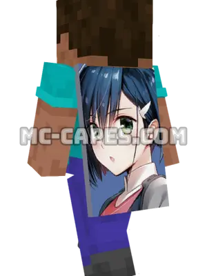 Ichigo Minecraft cape worn on a player