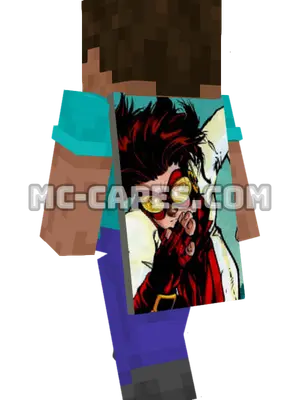 Impulse Minecraft cape worn on a player