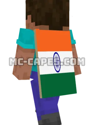 India Flag Minecraft cape worn on a player