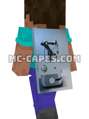 Industrial Robot Arm Minecraft cape worn on a player