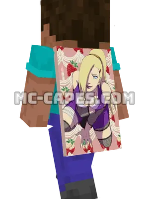 Ino Yamanaka Ninja Minecraft cape worn on a player