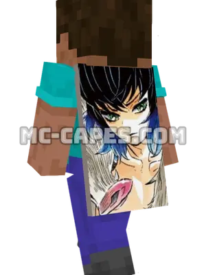 Inosuke Hashibira Minecraft cape worn on a player