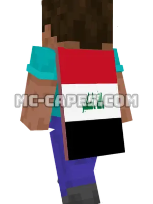 Iraq Flag Minecraft cape worn on a player