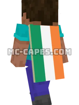 Ireland Flag Minecraft cape worn on a player