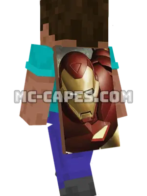 Iron Man Minecraft cape worn on a player