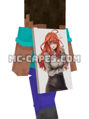 Itsuki Nakano Sweater Minecraft cape worn on a player