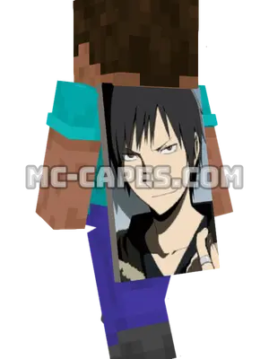 Izaya Orihara Minecraft cape worn on a player