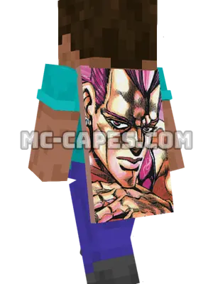 Jean-Pierre Polnareff Minecraft cape worn on a player