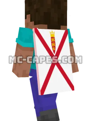 Jersey Flag Minecraft cape worn on a player