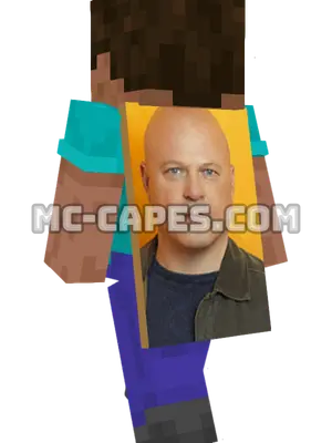 Jim Powell Minecraft cape worn on a player