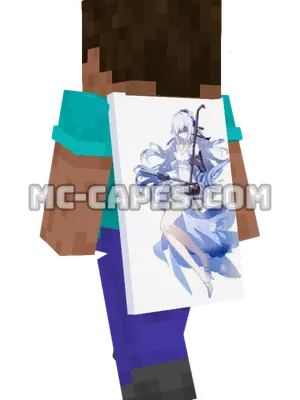 Jingliu Dress Minecraft cape worn on a player
