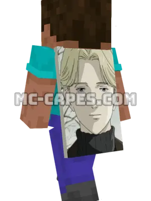 Johan Liebert Minecraft cape worn on a player