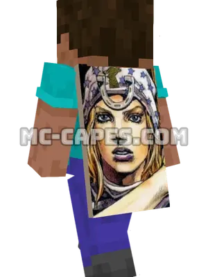 Johnny Joestar Minecraft cape worn on a player