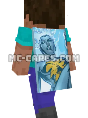 Jolt Minecraft cape worn on a player