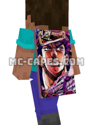 Joseph Joestar Minecraft cape worn on a player
