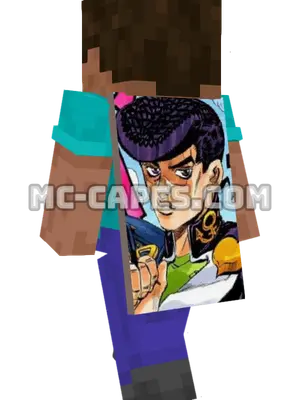 Jousuke Higashikata Minecraft cape worn on a player