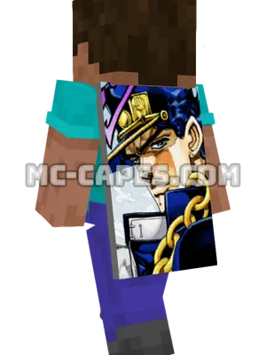 Joutarou Kuujou Minecraft cape worn on a player