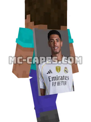 Jude Bellingham Minecraft cape worn on a player