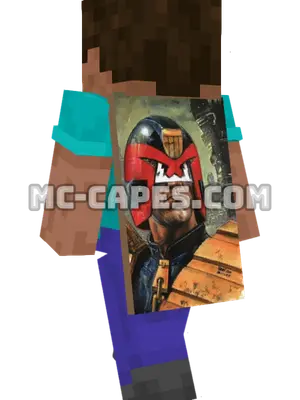 Judge Dredd Minecraft cape worn on a player
