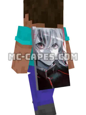 Juuzou Suzuya Minecraft cape worn on a player