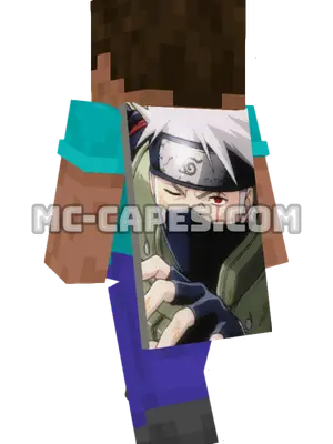 Kakashi Hatake Minecraft cape worn on a player