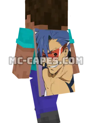 Kamina Minecraft cape worn on a player