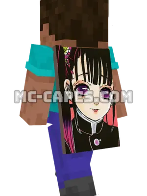 Kanao Tsuyuri Minecraft cape worn on a player