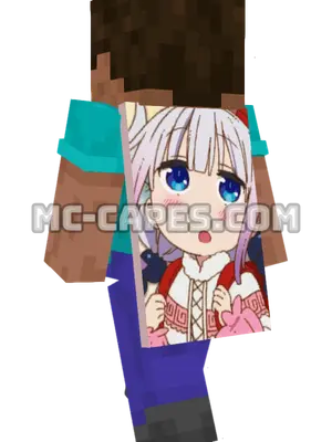 Kanna Kamui Minecraft cape worn on a player
