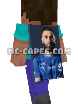 Karim Benzema Minecraft cape worn on a player