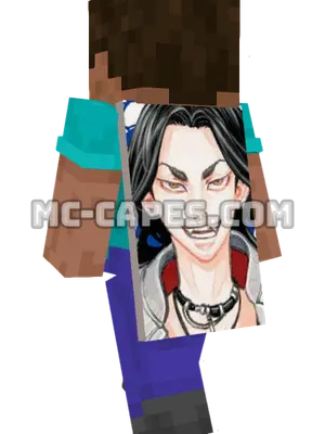 Keisuke Baji Minecraft cape worn on a player