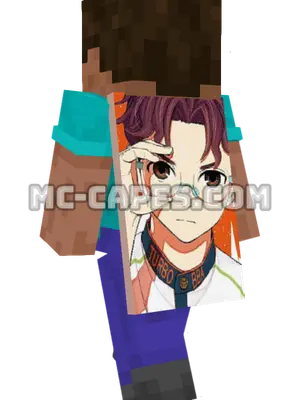 Ken Takakura Minecraft cape worn on a player