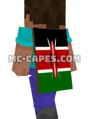 Kenya Flag Minecraft cape worn on a player