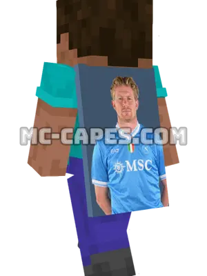 Kevin De Bruyne Minecraft cape worn on a player