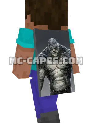 Killer Croc Minecraft cape worn on a player
