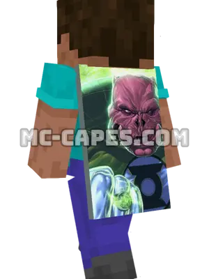 Kilowog Minecraft cape worn on a player
