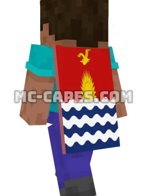 Kiribati Flag Minecraft cape worn on a player