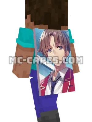 Kiyotaka Ayanokouji Minecraft cape worn on a player